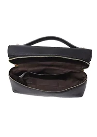 Black Top Handle Bag with Removable Strap