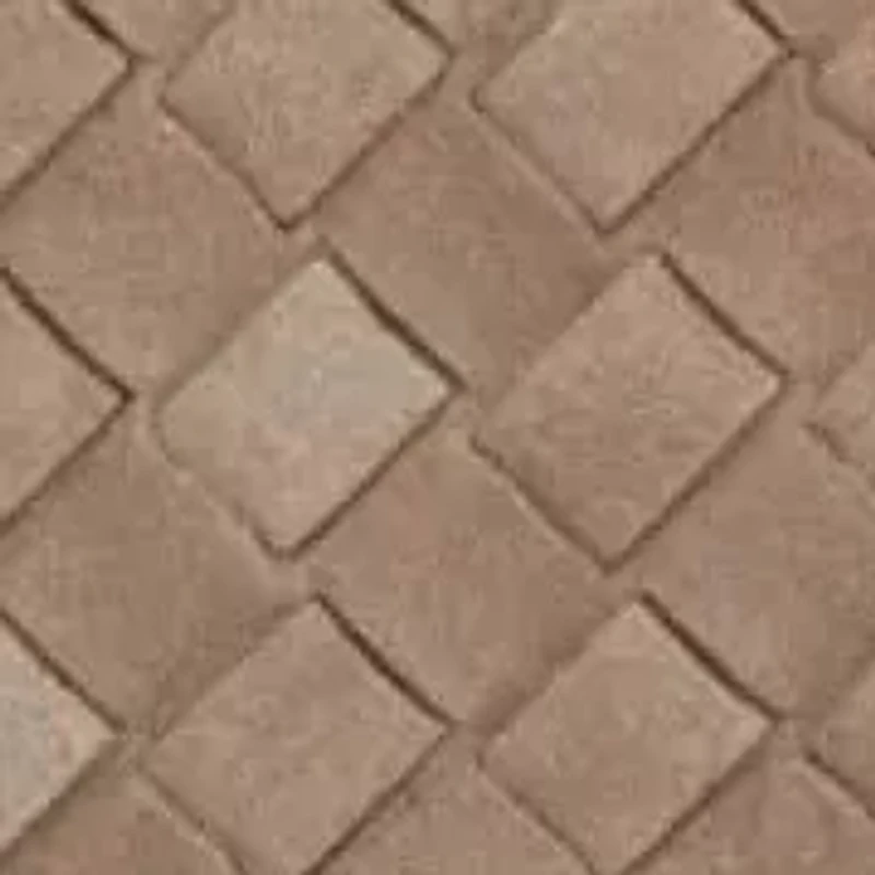 Suede Tan Woven Baguette Bag