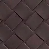 Suede Dark Brown Woven Baguette Bag