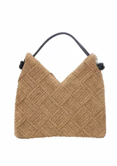 Natural Raffia Shoulder Hobo Bag