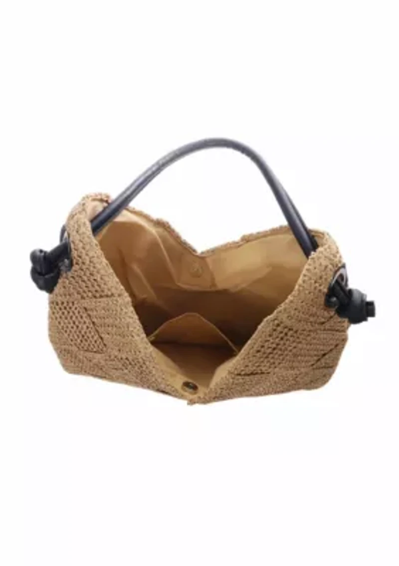 Natural Raffia Shoulder Hobo Bag