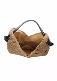 Natural Raffia Shoulder Hobo Bag