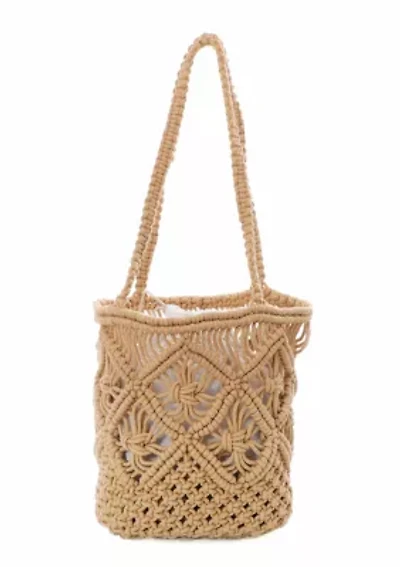 Natural Raffia Crochet Tote