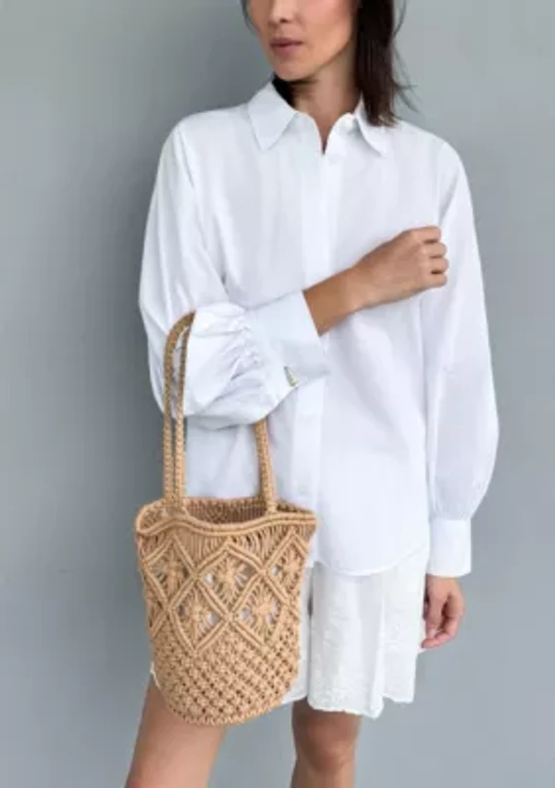 Natural Raffia Crochet Tote