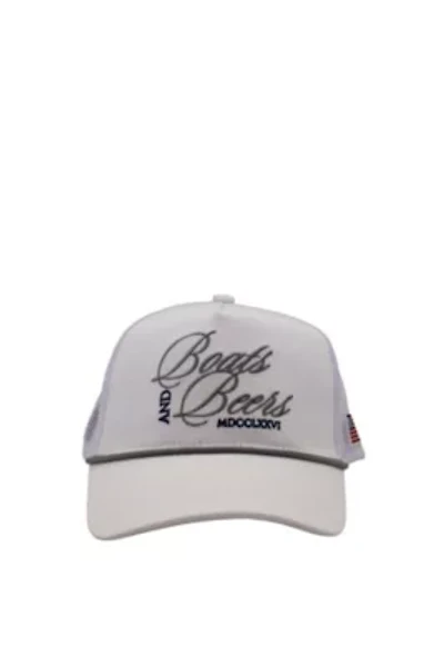 Boats & Beers - White Vintage Trucker Hat