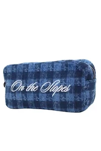 On The Slopes - Navy Plaid Large Bag