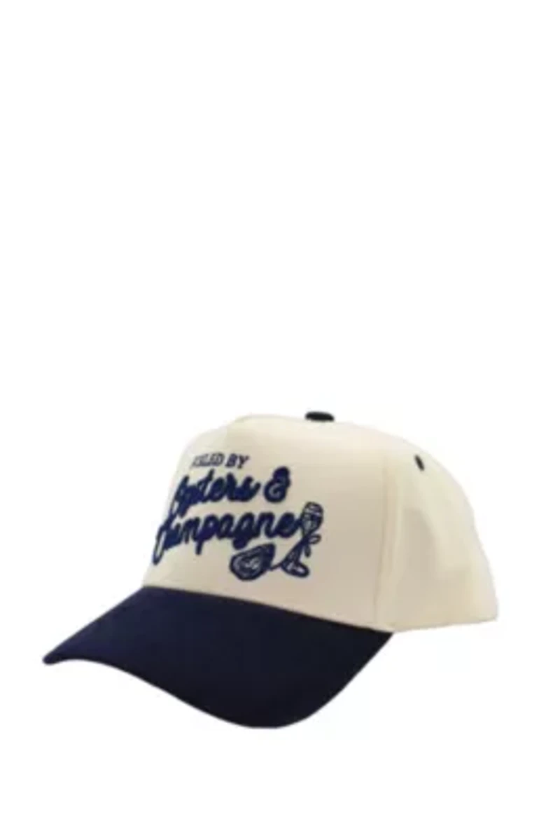 Oysters & Champagne - Navy Corduroy Trucker Hat