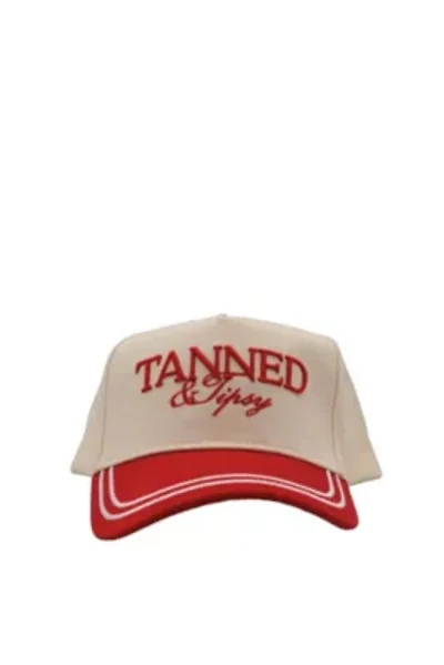 Tanned & Tipsy - Red Vintage Trucker Hat