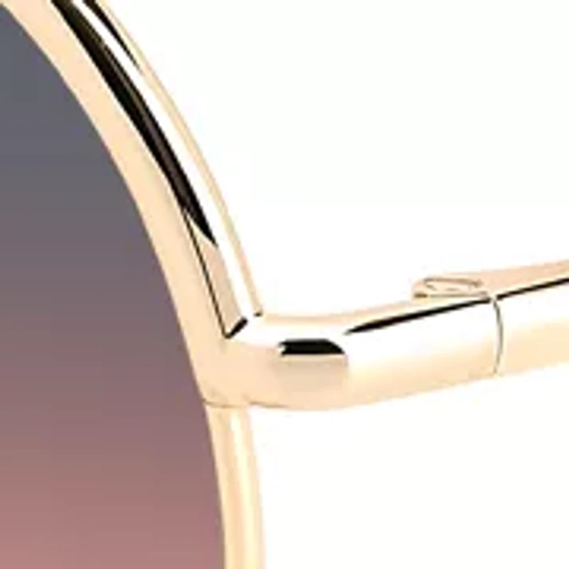 Gold Round Aviator Sunglasses