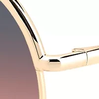 Gold Round Aviator Sunglasses