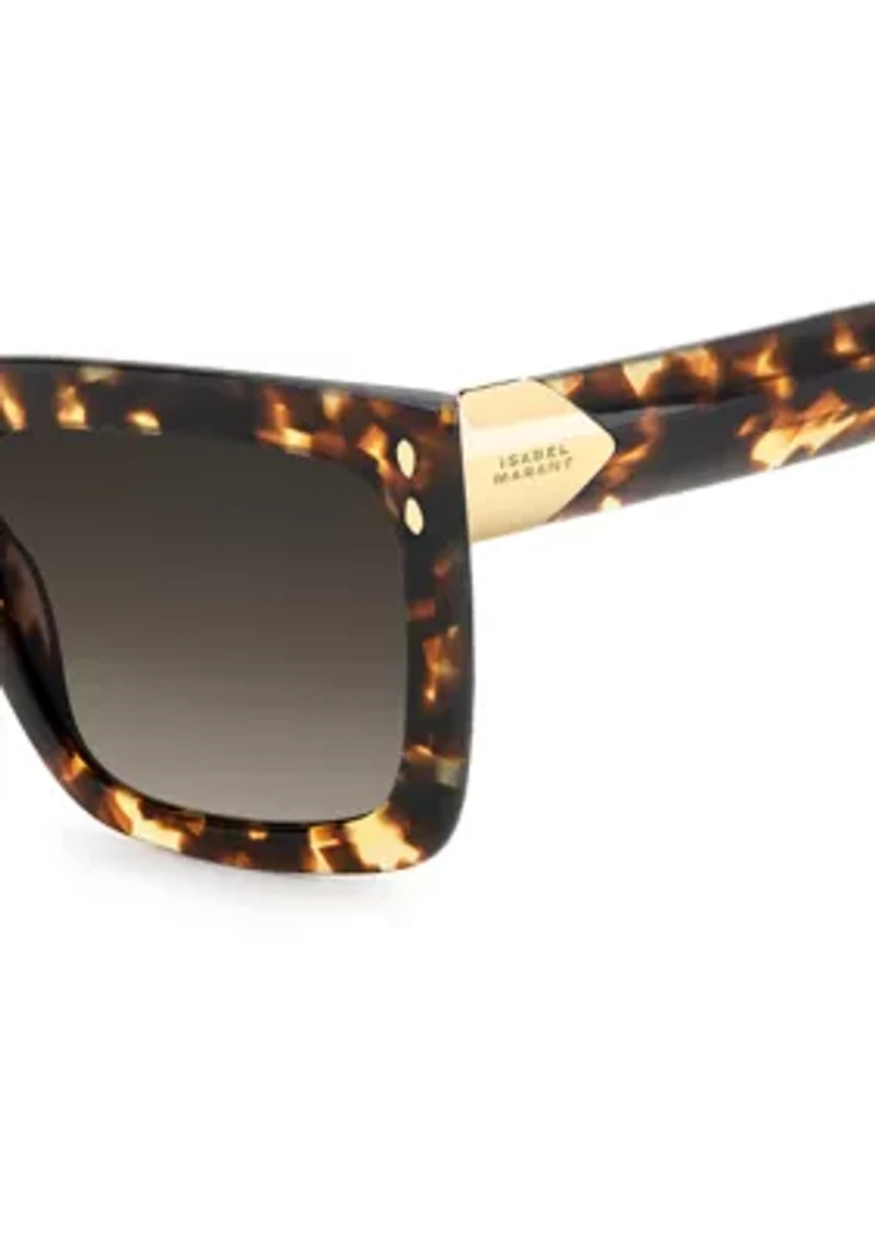 Tortoise Rectangle Sunglasses