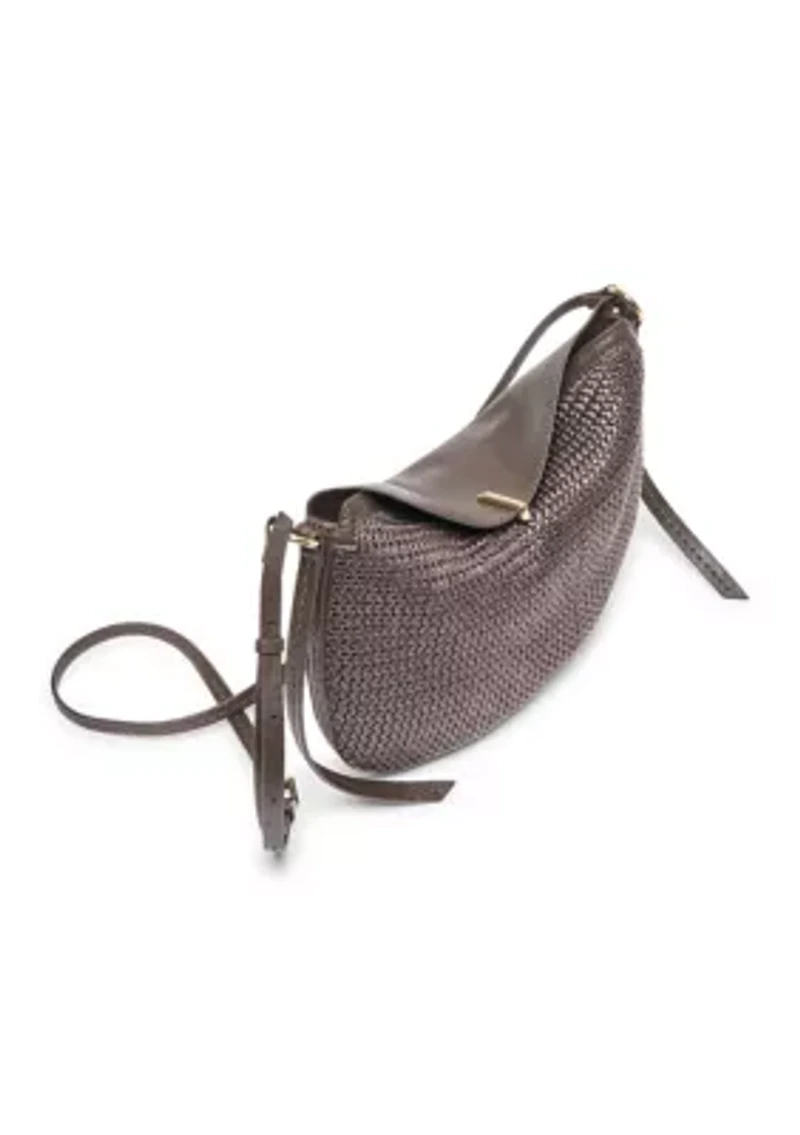 Raffia Slouchy Foldover Bag