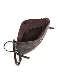 Raffia Slouchy Foldover Bag