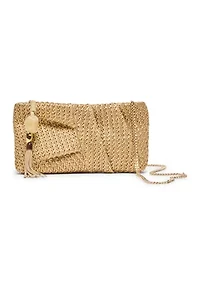 Raffia Clutch Bag with Tassel