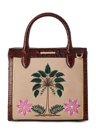 Small Caroline Compact Leather Satchel 