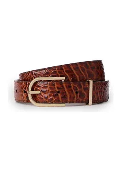 Medium Leather Gold Buckle Belt