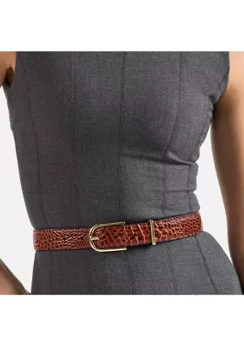 Medium Leather Gold Buckle Belt