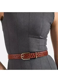 Medium Leather Gold Buckle Belt