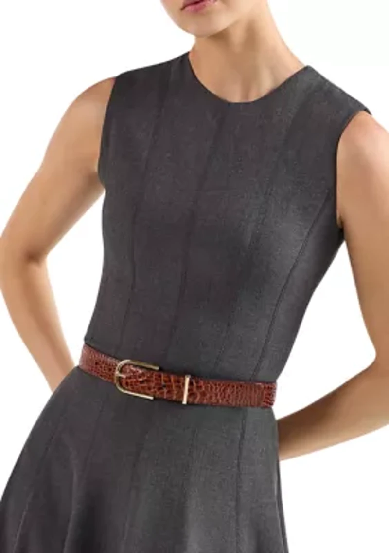 Medium Leather Gold Buckle Belt