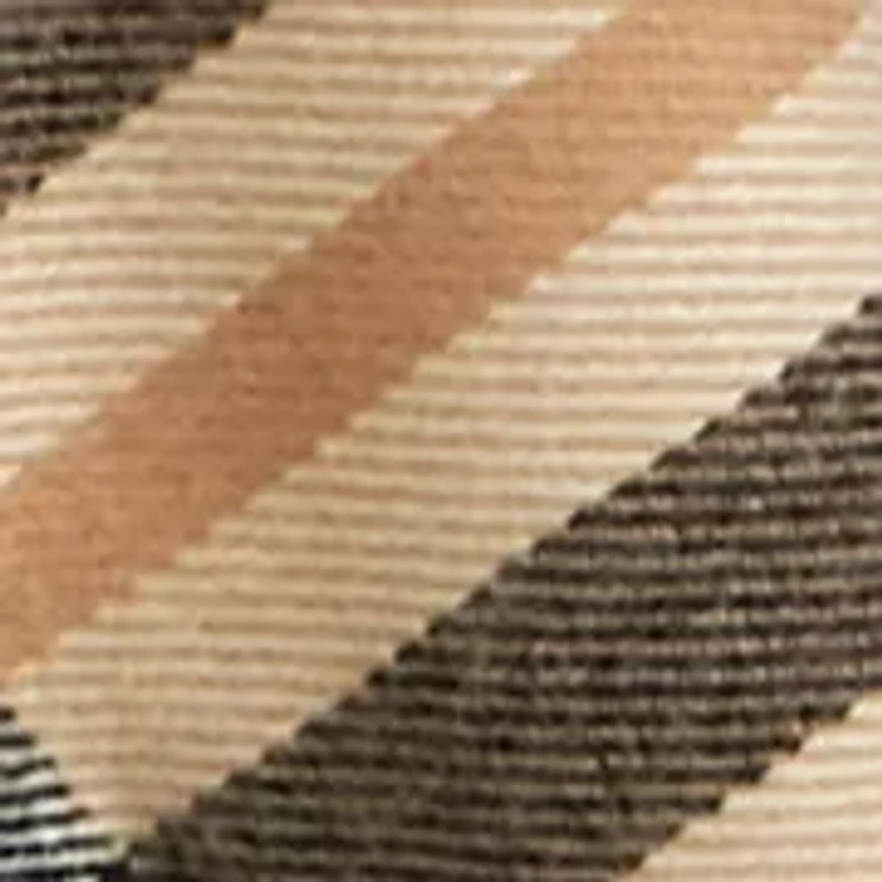 Exploded Plaid Fringed Poncho