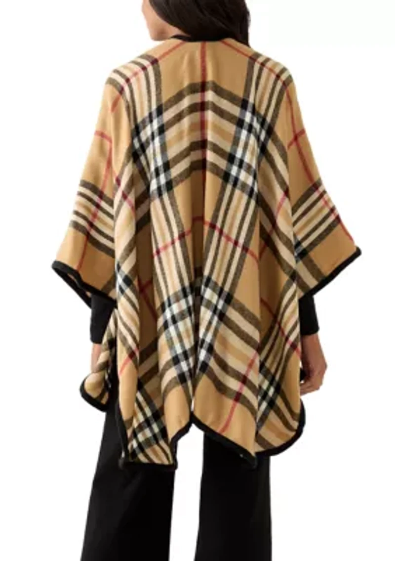 Exploded Plaid Ruana