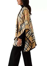 Exploded Plaid Ruana