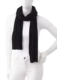 Cashmere Ribbed Scarf