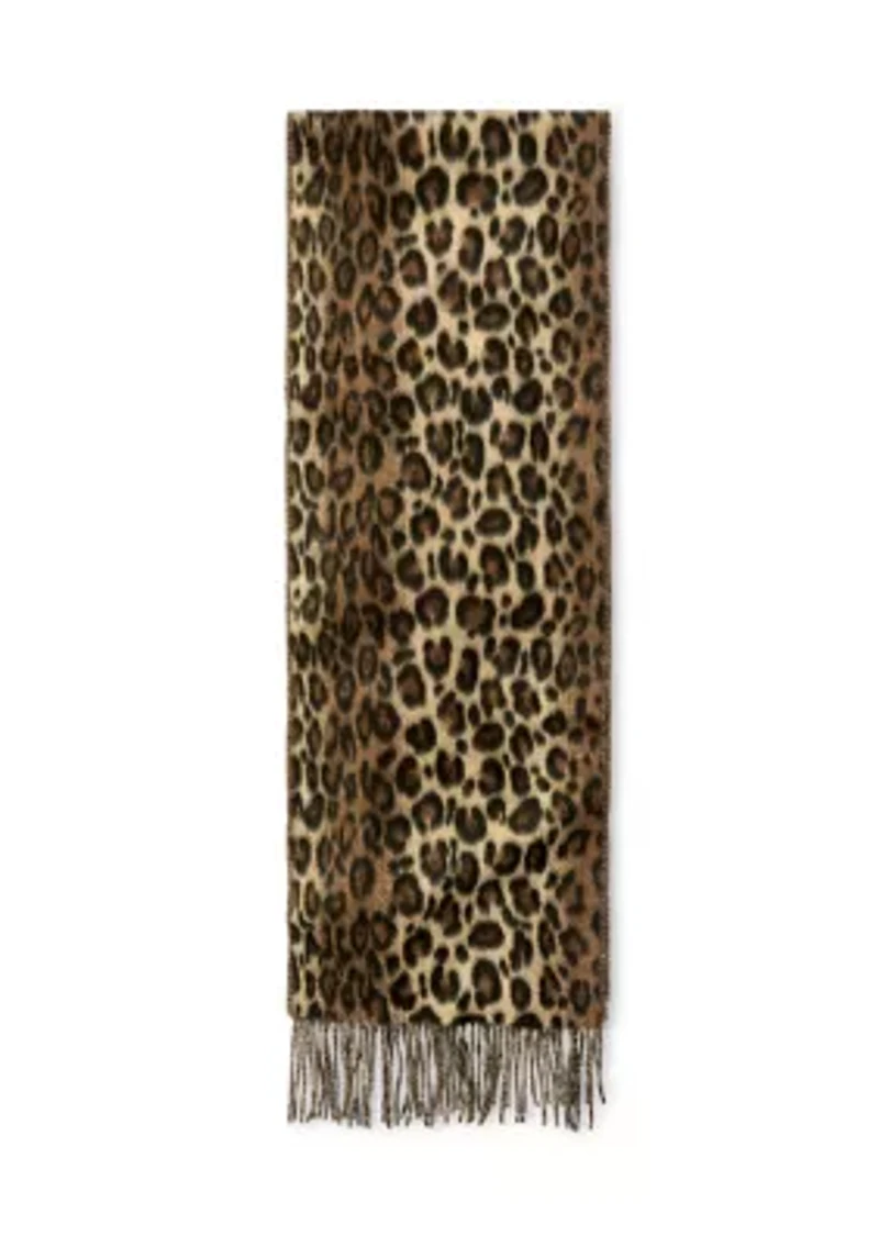 Cashmink Leopard Print Scarf