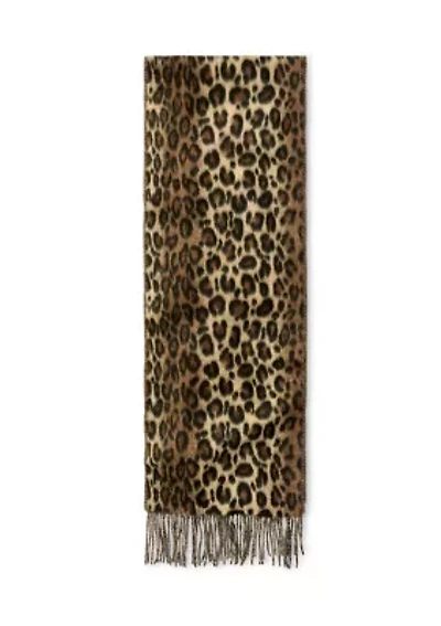 Cashmink Leopard Print Scarf