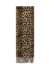 Cashmink Leopard Print Scarf