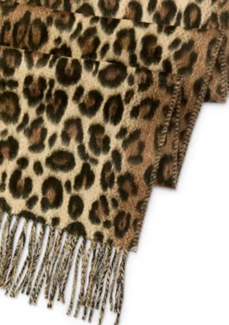 Cashmink Leopard Print Scarf