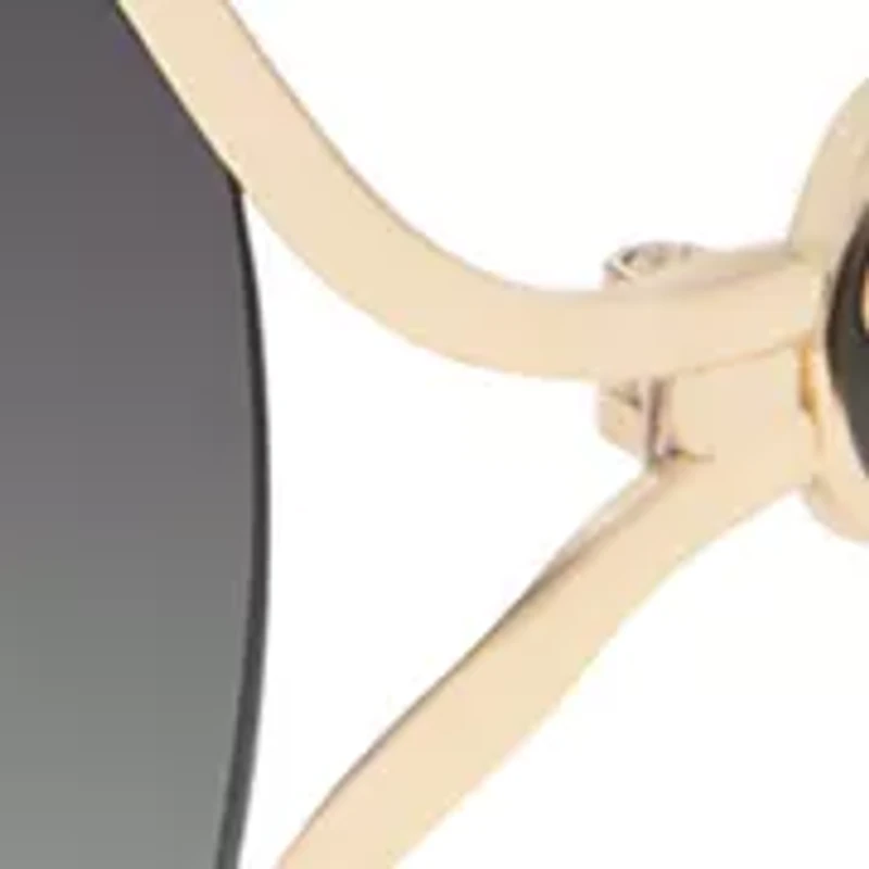Metal Vented Oval Gold Sunglasses