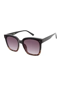 Plastic Flush Lens Rectangular Sunglasses