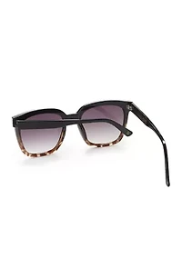 Plastic Flush Lens Rectangular Sunglasses