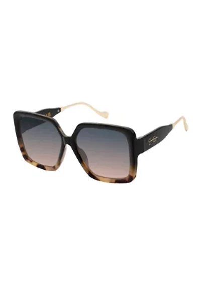 Plus Square Metal Tip Sunglasses