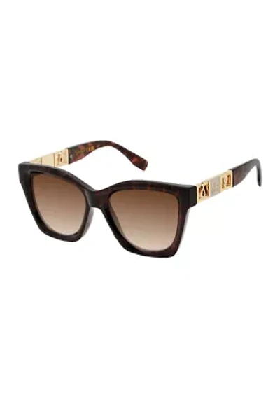 Cat Eye Metal Square Sunglasses
