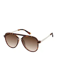 Metal Bridge Aviator Sunglasses