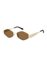 Metal Geo Gold Sunglasses 