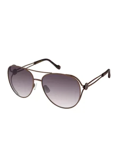Metal Vented Aviator Sunglasses