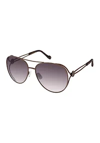 Metal Vented Aviator Sunglasses