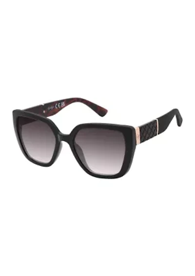 Cat Eye Sunglasses with Embellished Temples