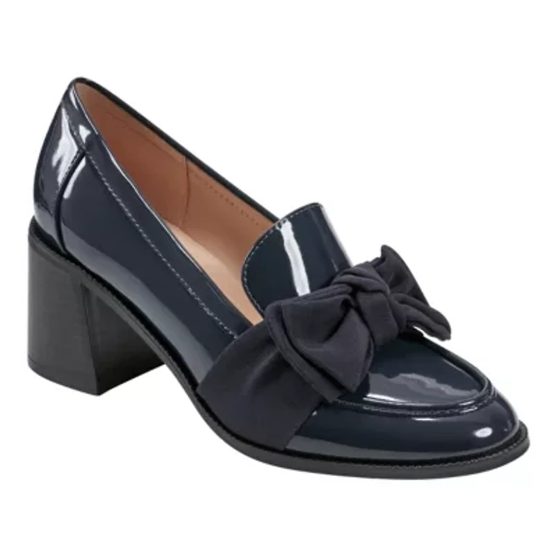 Korrar Stacked High Heel Bow Loafers
