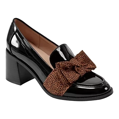 Korrar Stacked High Heel Bow Loafers