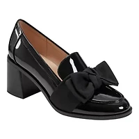 Korrar Stacked High Heel Bow Loafers