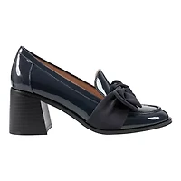 Korrar Stacked High Heel Bow Loafers