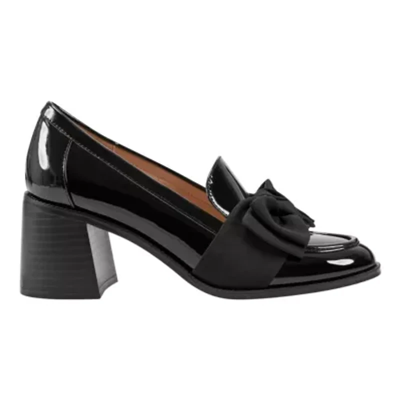Korrar Stacked High Heel Bow Loafers