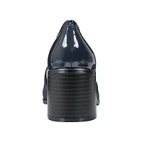 Korrar Stacked High Heel Bow Loafers