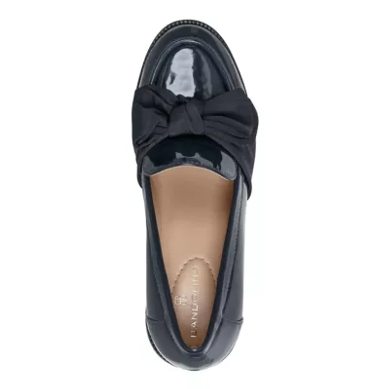 Korrar Stacked High Heel Bow Loafers