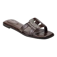 Vienma Square Toe Slip-on Flat Casual Sandals