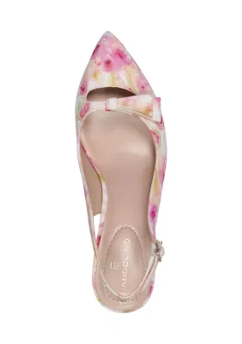 Gelli Bow Floral Print Pumps